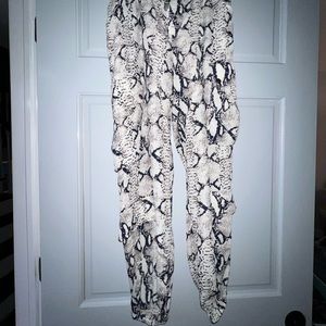 Snake skin joggers